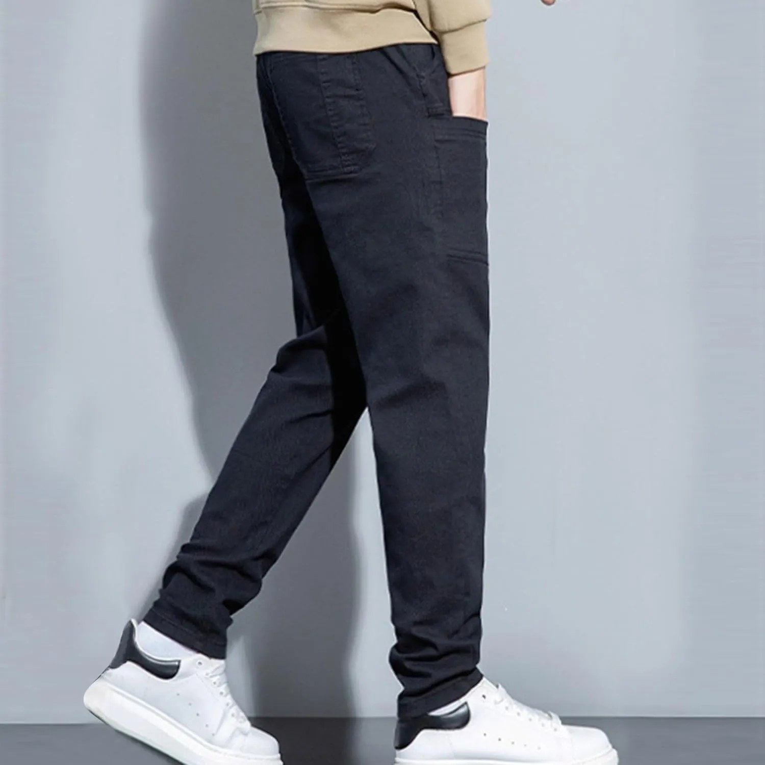 Mens Cargo Pants High Stretch Work Pant Multi-Pocket Comfy Fit Tapered Chinos Jeans Relaxed Fit Stretch Casual Pant