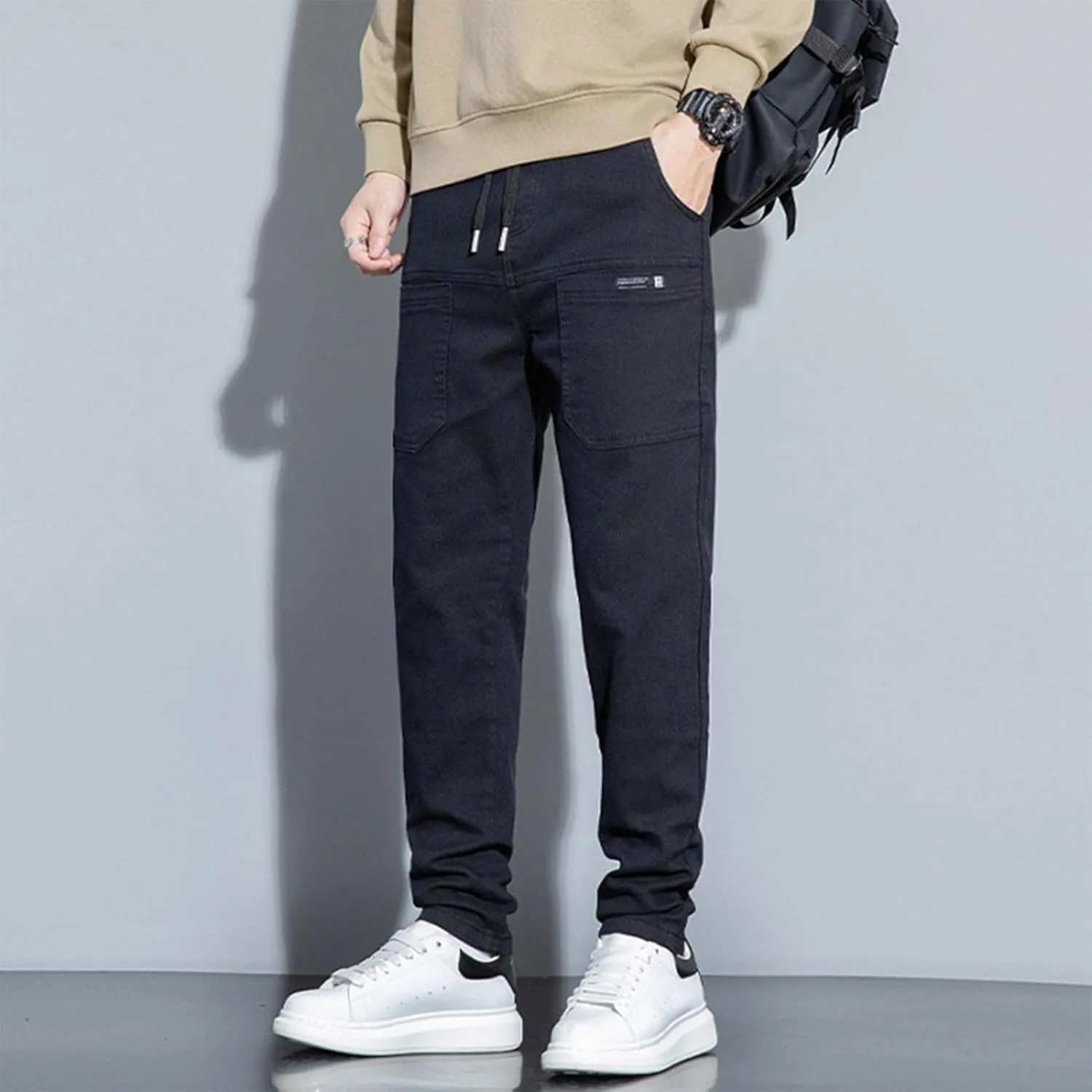 Mens Cargo Pants High Stretch Work Pant Multi-Pocket Comfy Fit Tapered Chinos Jeans Relaxed Fit Stretch Casual Pant