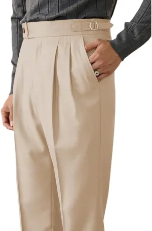Men's Classic Fit Suit Pants Casual Dress Pants Slim Fit Flat Front Trousers