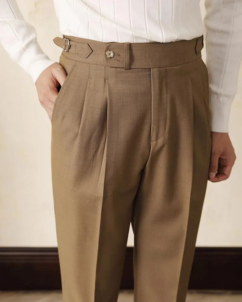 Men's Classic Fit Suit Pants Casual Dress Pants Slim Fit Flat Front Trousers