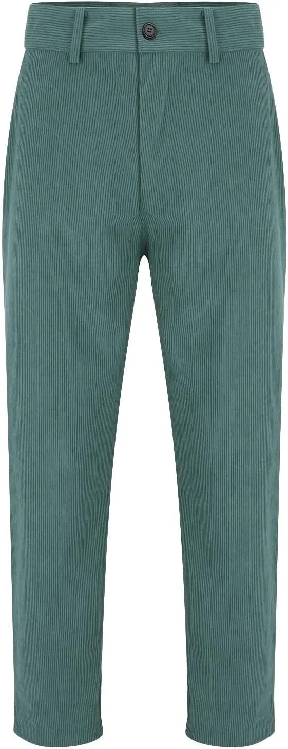 Mens Corduroy Dress Pants Straight Leg Flat Front Casual Chino Pants Fashion Low Rise Relaxed Fit Slacks with Pockets