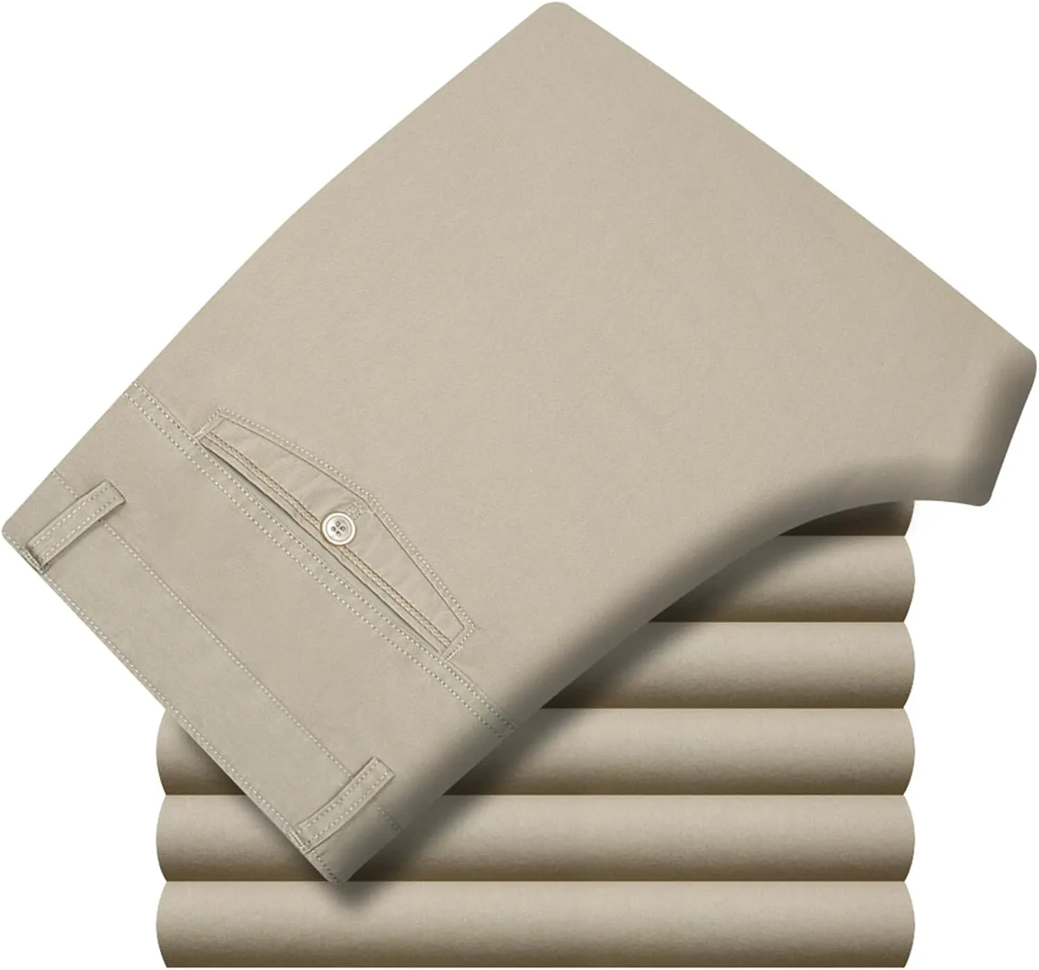 Mens Dress Pants Casual Business Relaxed Fit Leisure Khaki Pant Expandable Waist Flat Front Trousers with Pocket 2025