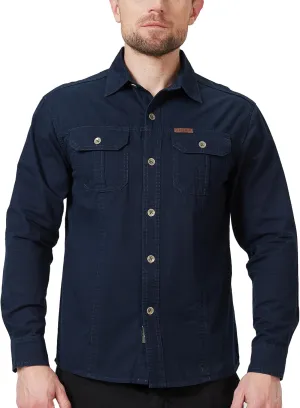 Mens Outdoor Long Sleeve Shirt - Lightweight, Breathable, Quick-Dry, UV Protection