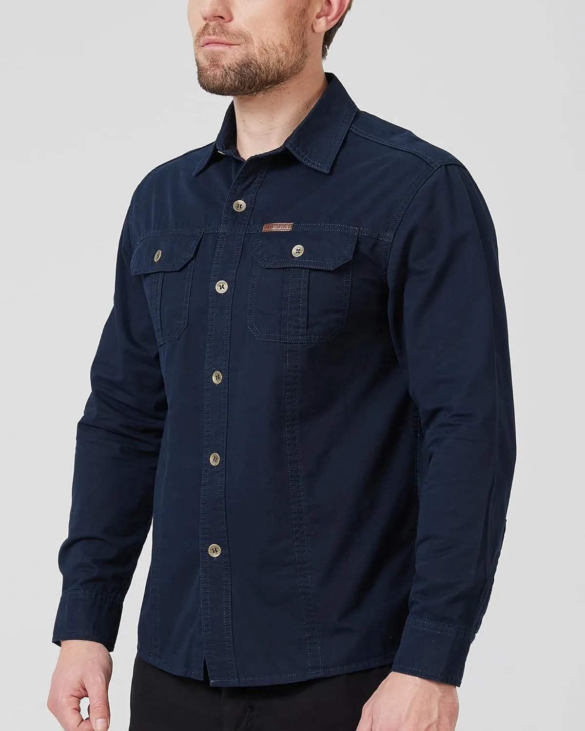 Mens Outdoor Long Sleeve Shirt - Lightweight, Breathable, Quick-Dry, UV Protection