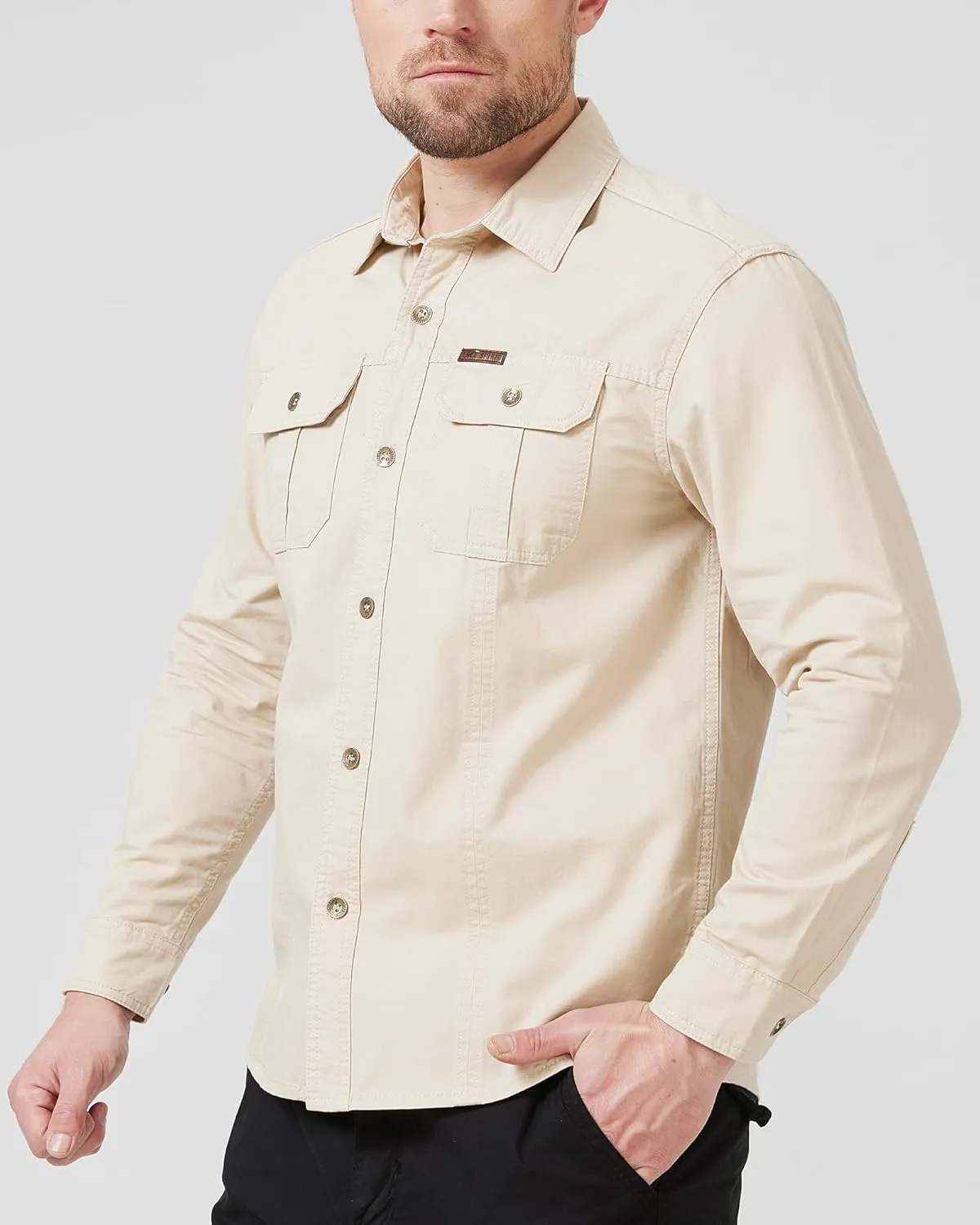 Mens Outdoor Long Sleeve Shirt - Lightweight, Breathable, Quick-Dry, UV Protection