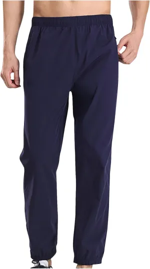 Men's Relaxed Lounge Pants Outdoor Work Pant Straight Leg Ninth Pant Oversized Elastic Waist Pants Gym Jogger Pants