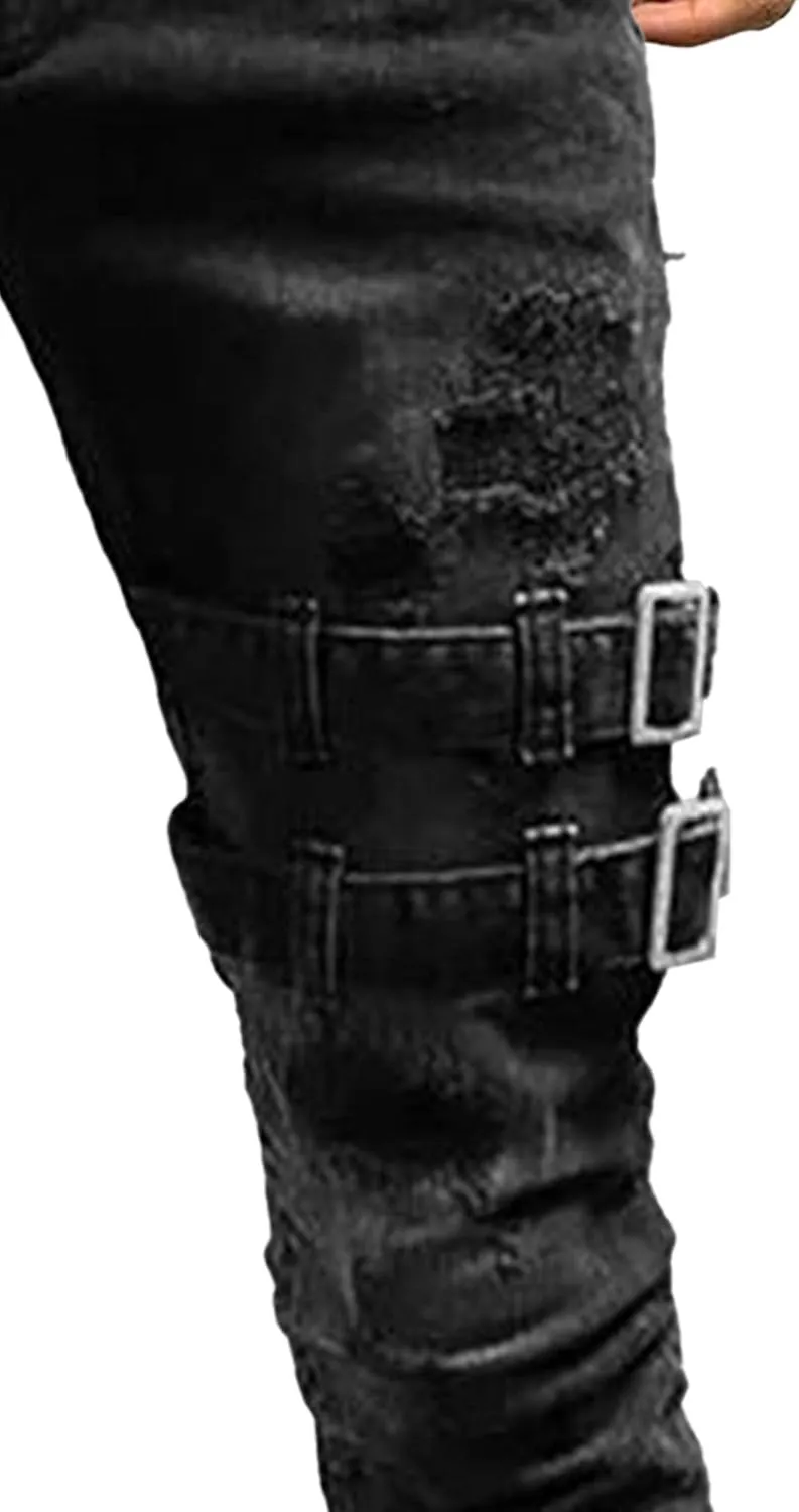 Men's Skinny Casual Fashion Yoga Pant Stretch Hip Hop Harem Sweatpants Classic Slim Fit Cargo Trousers