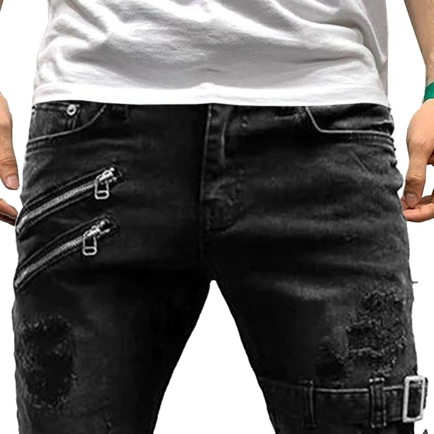 Men's Skinny Casual Fashion Yoga Pant Stretch Hip Hop Harem Sweatpants Classic Slim Fit Cargo Trousers