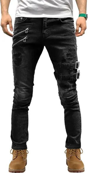 Men's Skinny Casual Fashion Yoga Pant Stretch Hip Hop Harem Sweatpants Classic Slim Fit Cargo Trousers