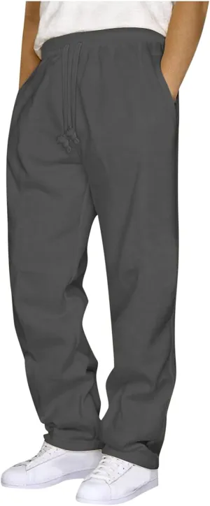 Mens Sweatpants Relaxed Fit Fashion Casual Trendy 2025 Straight Leg Pants Elastic Waist Sports Vacation Pants