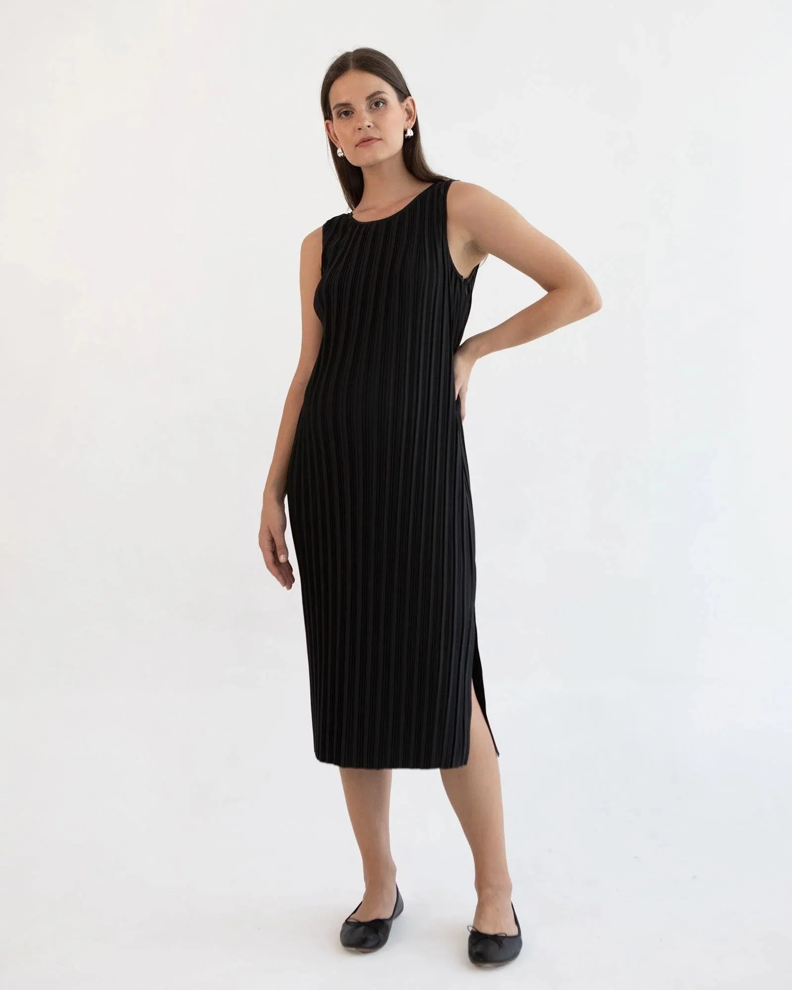 Michelle Nursing Pleat Dress