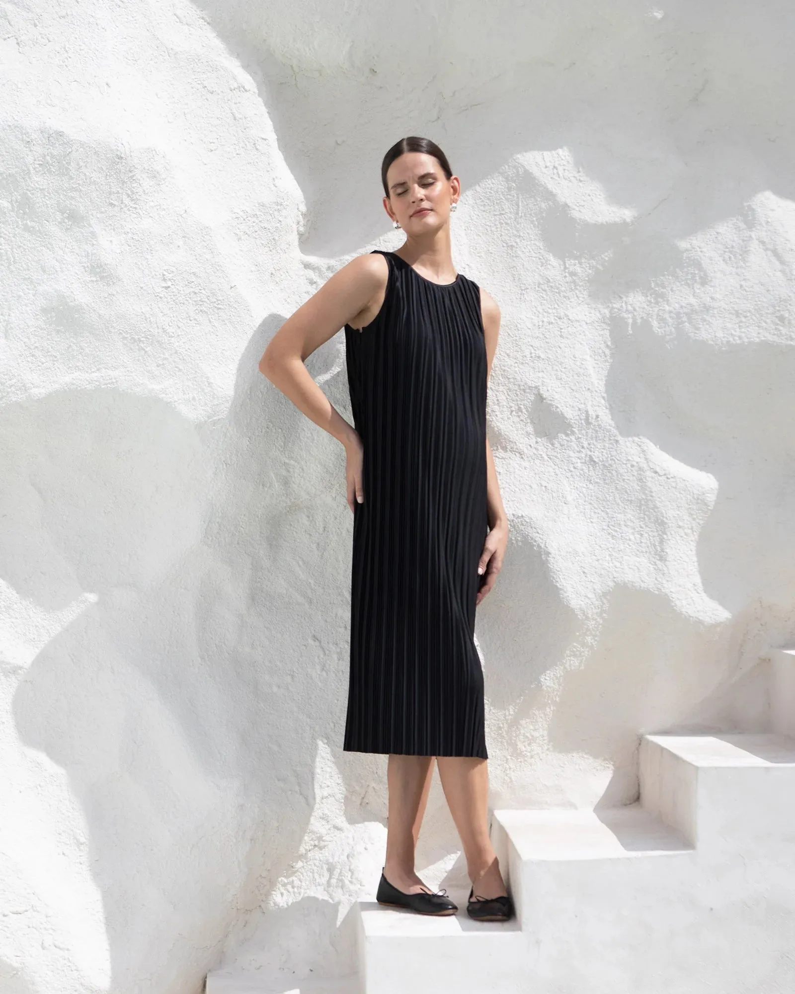 Michelle Nursing Pleat Dress