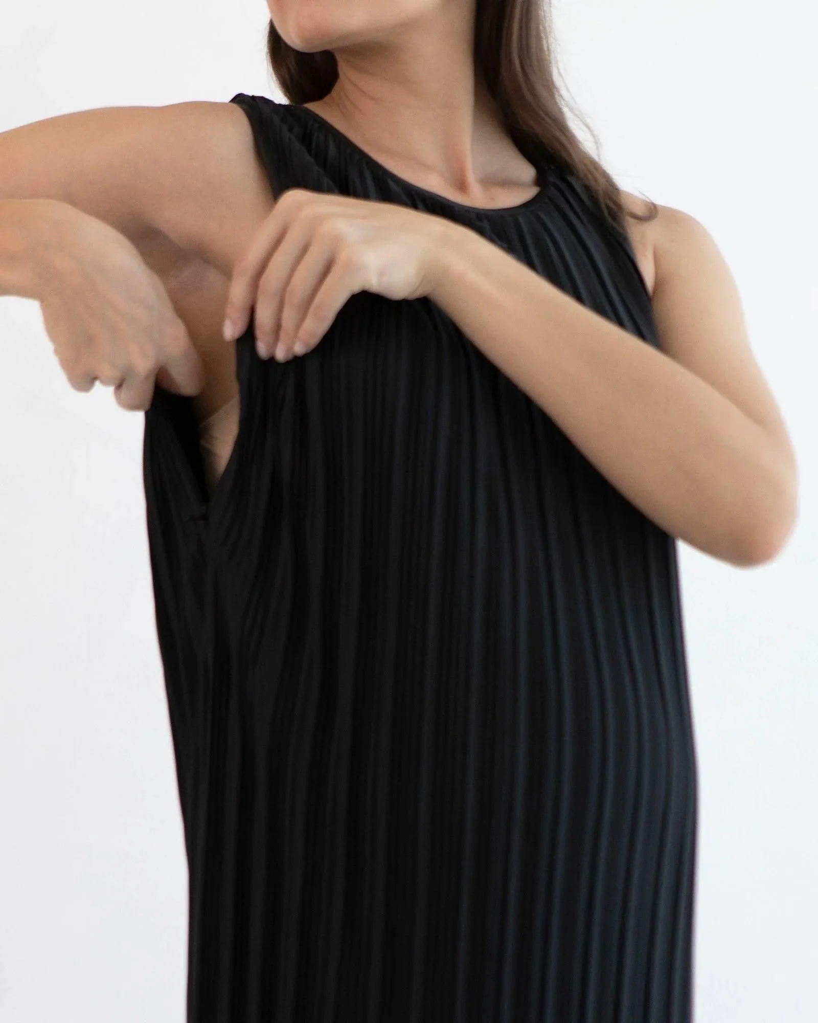 Michelle Nursing Pleat Dress