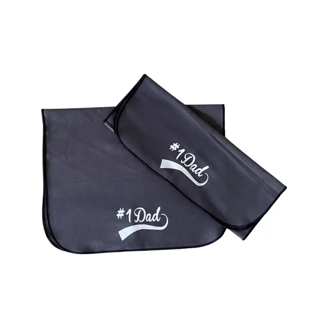 Microfibre Plain Braai Towel - Gunmetal #1 Dad (2pk)