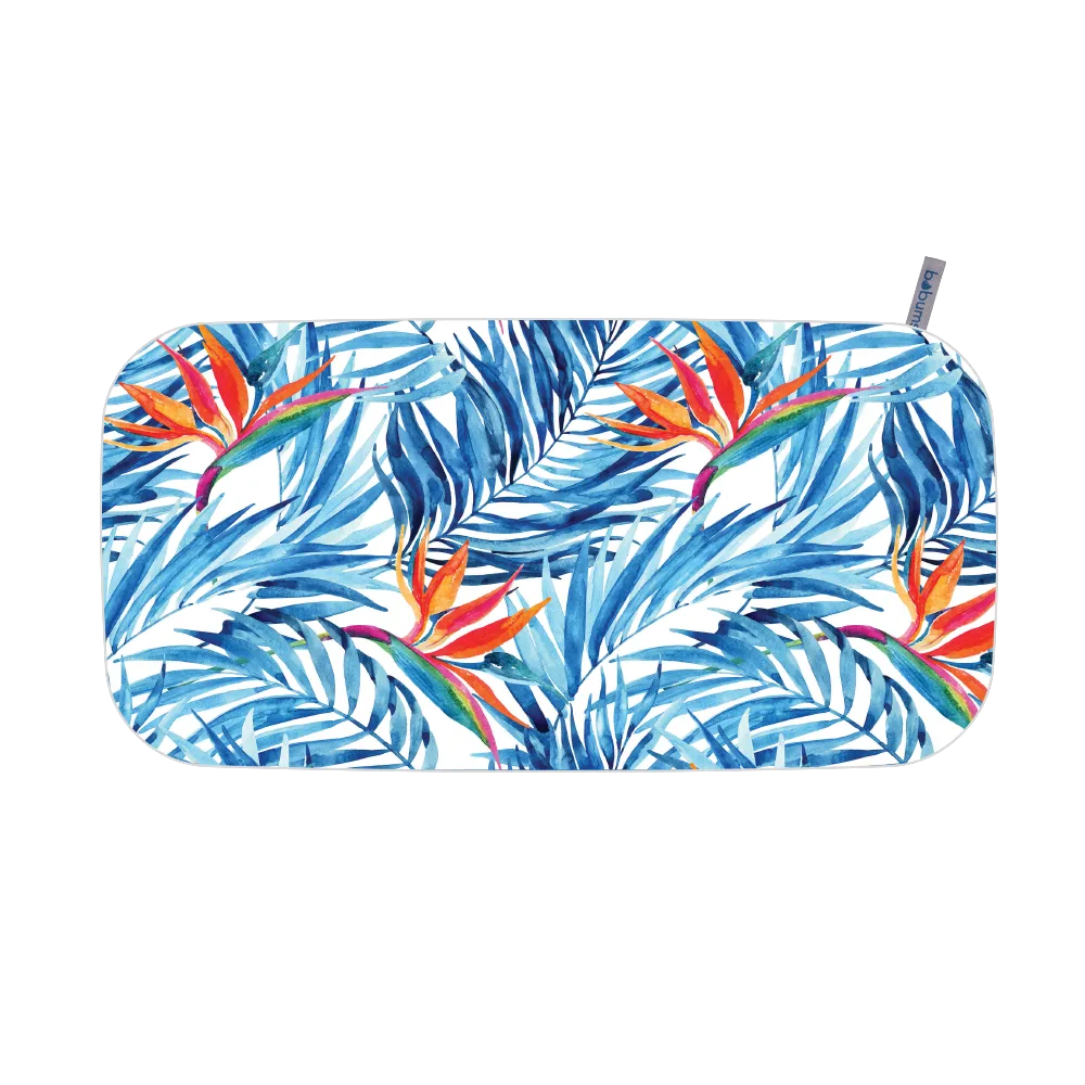 Microfibre Printed Gym Towel - Orange strelitzia
