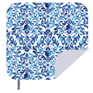 Microfibre - Towel 4 Two - Printed Beach Blanket -  Blue Abstract Design