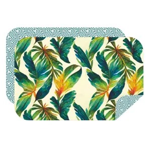 Microfibre XL Double Sided Printed Towel - Colourful Leaves