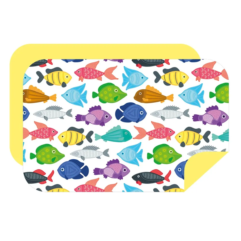 Microfibre XL Double Sided Printed Towel - Day Fish