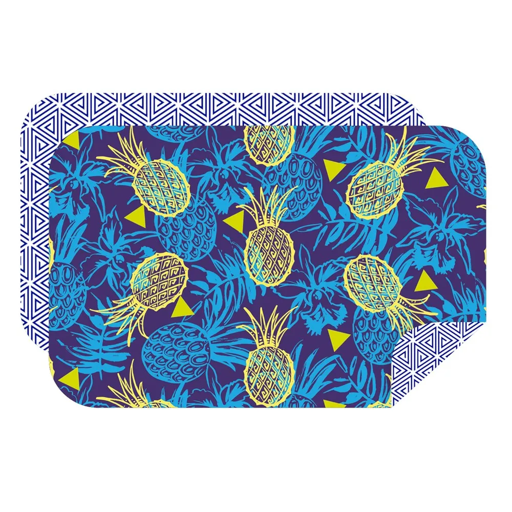 Microfibre XL Double Sided Printed Towel Xray Blue Pines