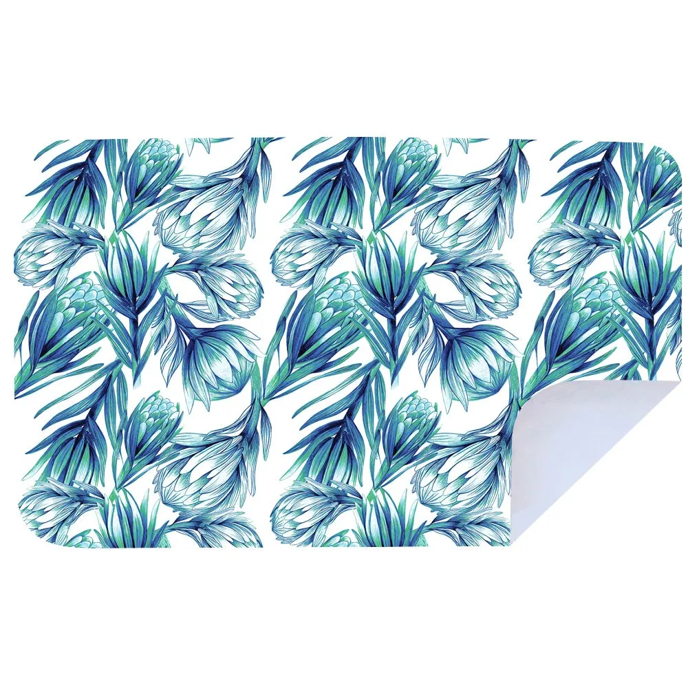 Microfibre XL Printed Towel - Turq Protea