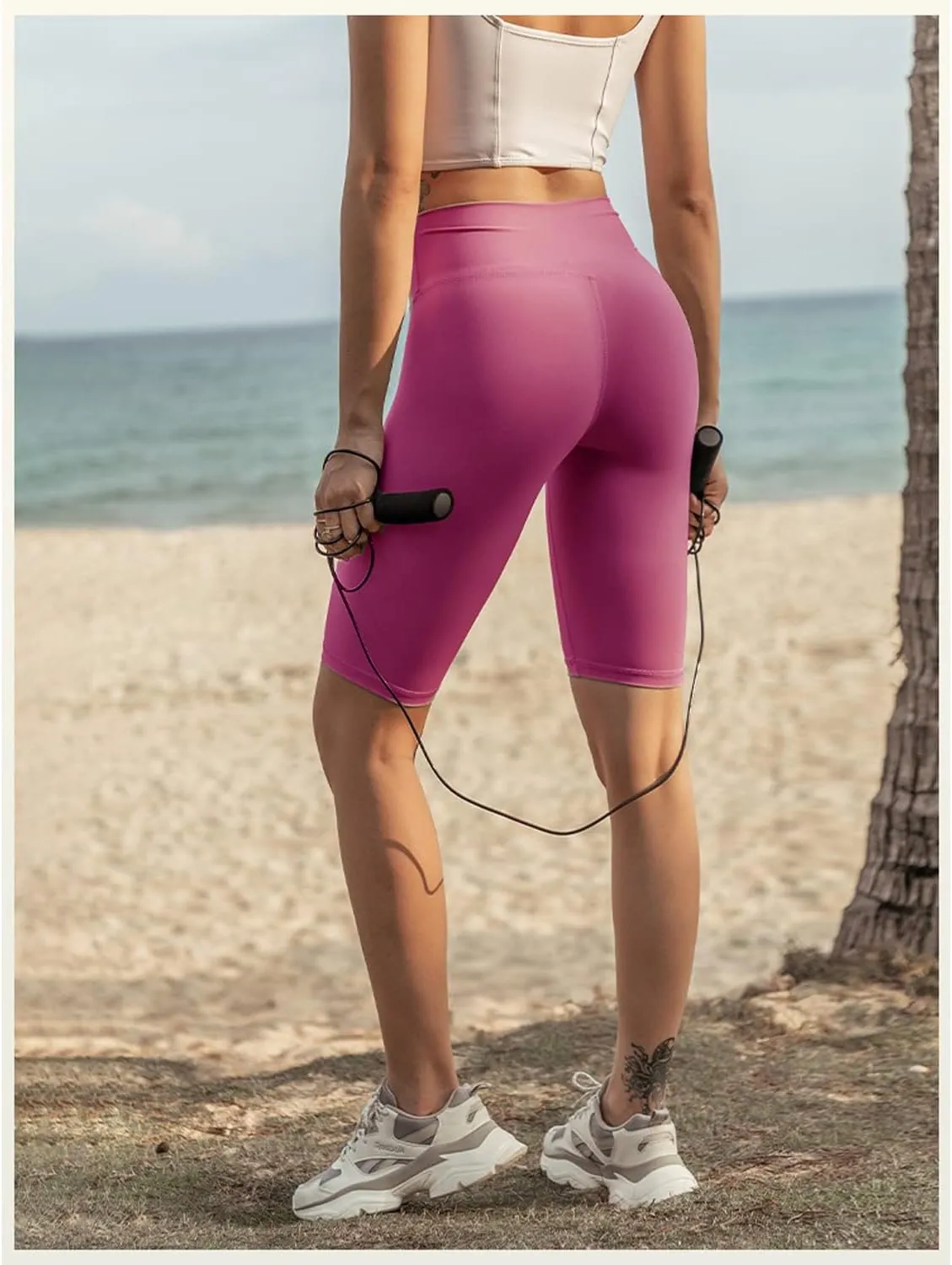 MOREFEEL 3 Pack Buttery Soft Biker Shorts for Women - 5"/8" High Waist Tummy Control Workout Yoga Running Gym Athletic Shorts