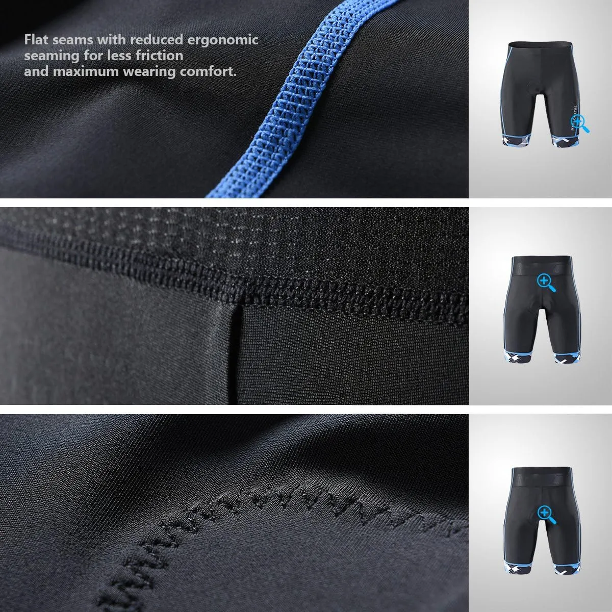 MY KILOMETRE Mens Triathlon Shorts with Adjustable Drawstring Easy Reach Leg Pockets Chamois for Long-Distance Tri Race