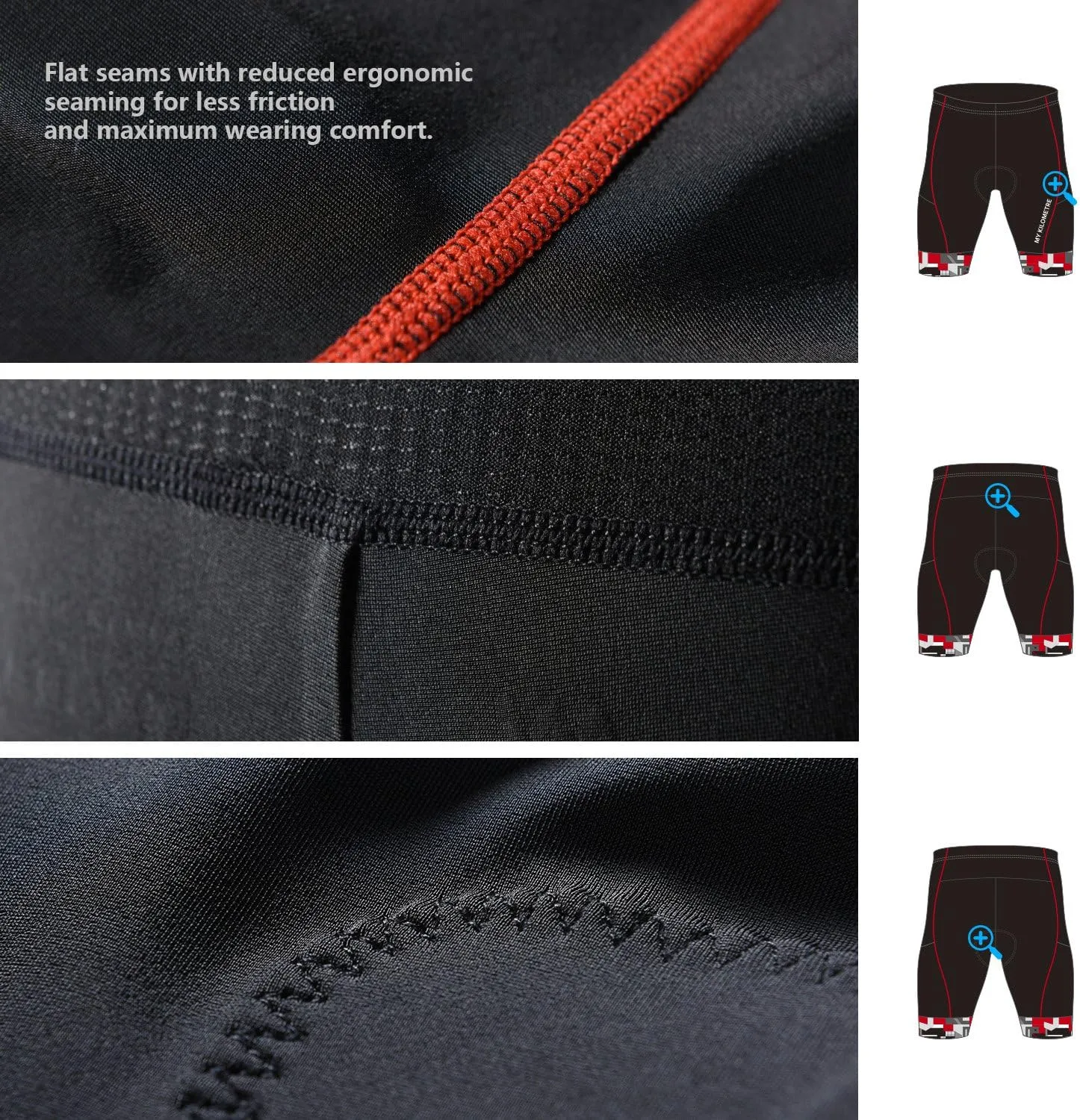 MY KILOMETRE Mens Triathlon Shorts with Adjustable Drawstring Easy Reach Leg Pockets Chamois for Long-Distance Tri Race
