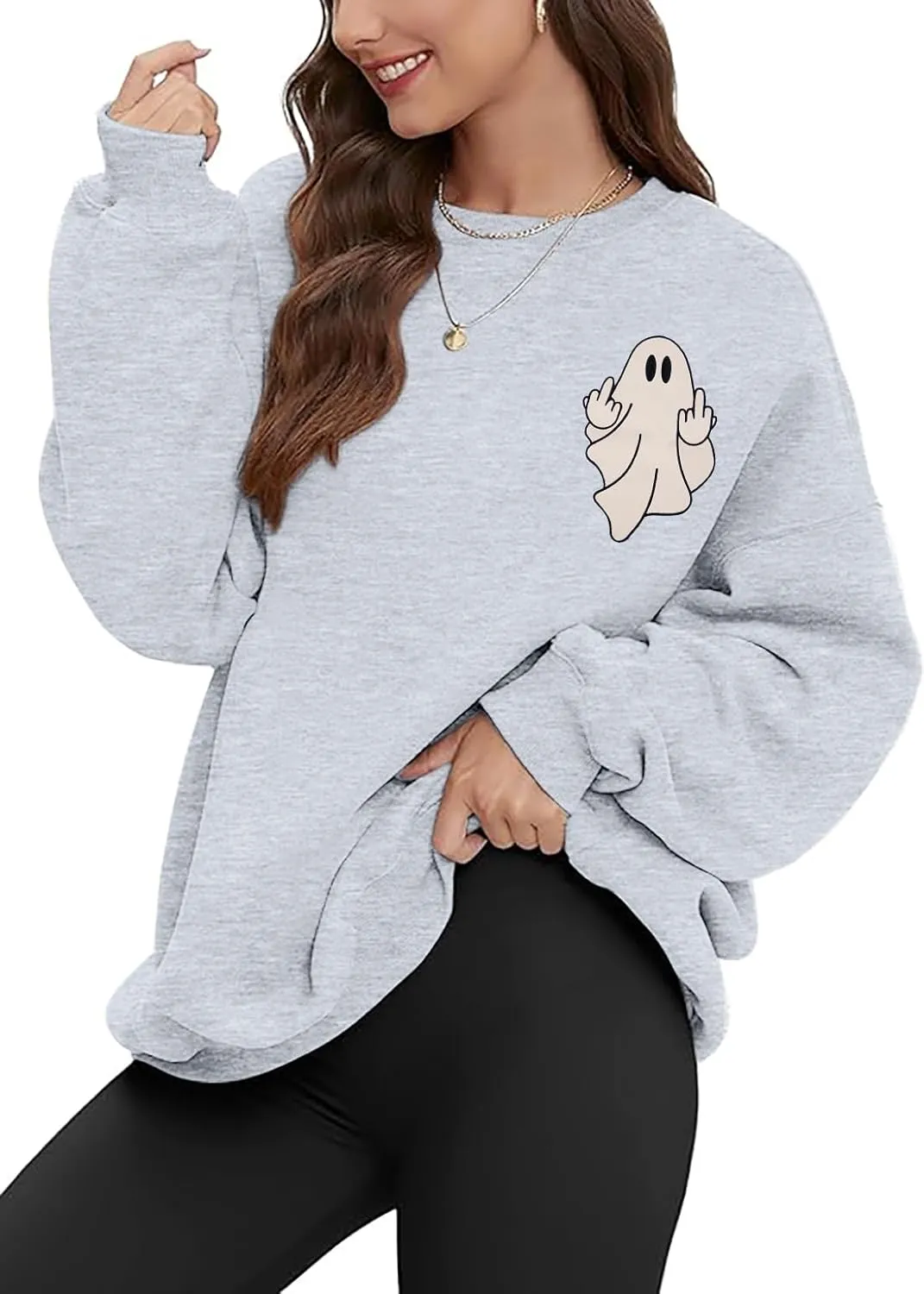 MYHALF Halloween Shirts Womens Salem Broom Sweatshirt Hocus Pocus Tees - Classic Halloween Movie Crew Neck Pullover Fall Tops
