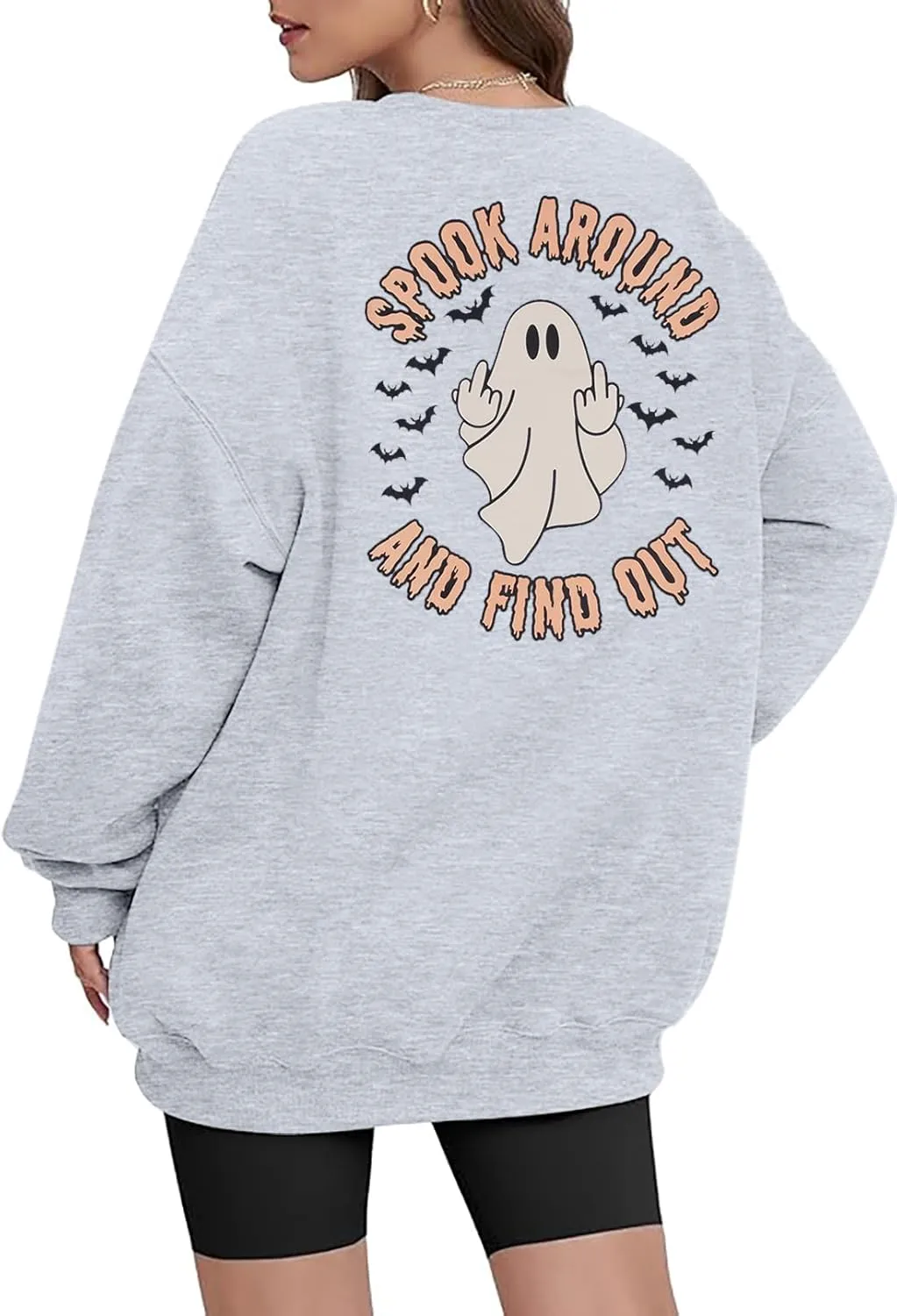 MYHALF Halloween Shirts Womens Salem Broom Sweatshirt Hocus Pocus Tees - Classic Halloween Movie Crew Neck Pullover Fall Tops