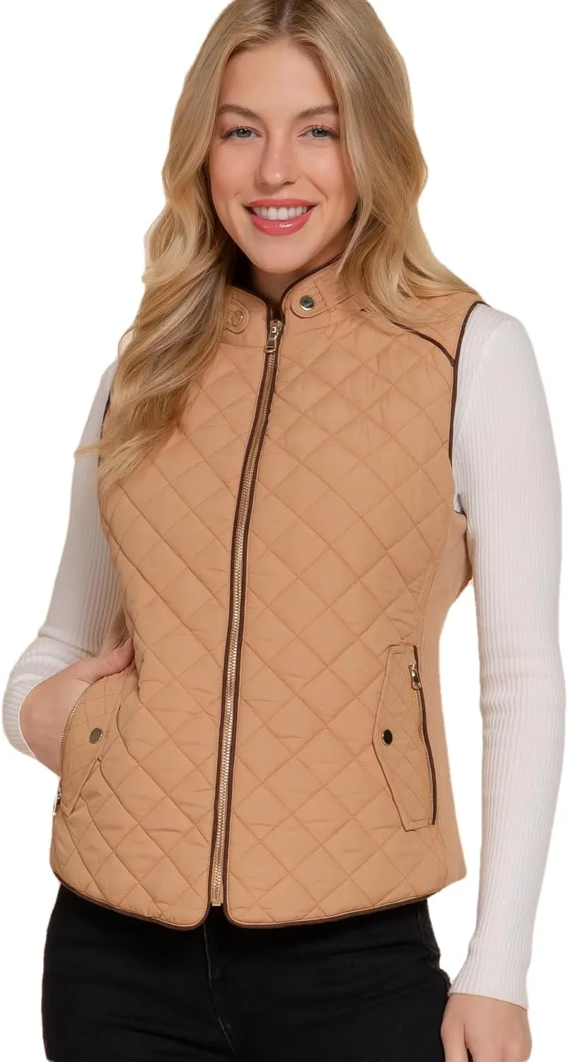NE PEOPLE Womens Lightweight Quilted Padding Zip Up Vest Gilet(S-3XL)