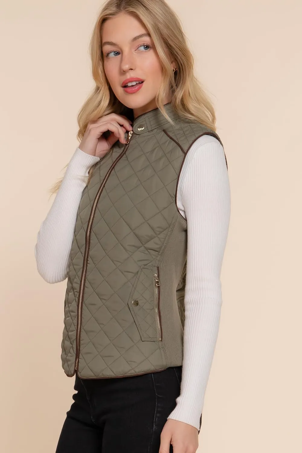 NE PEOPLE Womens Lightweight Quilted Padding Zip Up Vest Gilet(S-3XL)