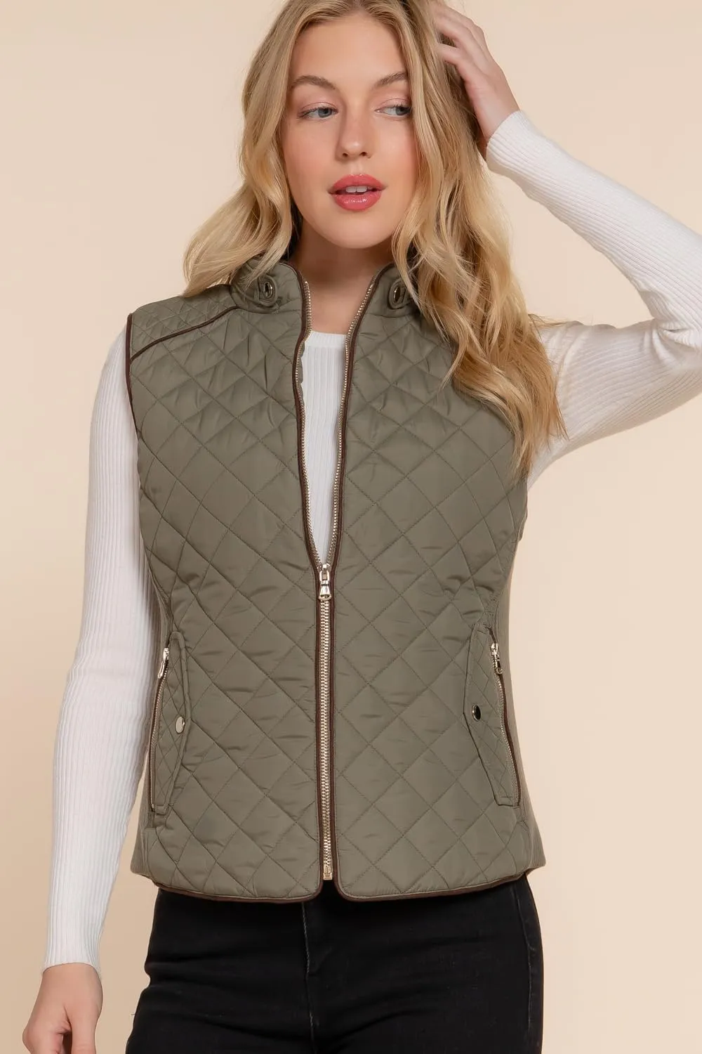NE PEOPLE Womens Lightweight Quilted Padding Zip Up Vest Gilet(S-3XL)