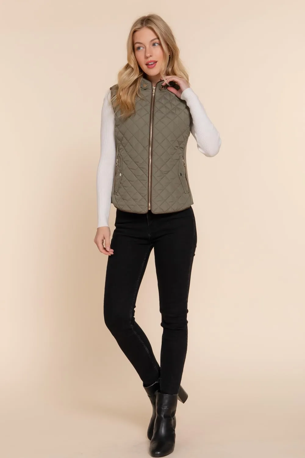NE PEOPLE Womens Lightweight Quilted Padding Zip Up Vest Gilet(S-3XL)