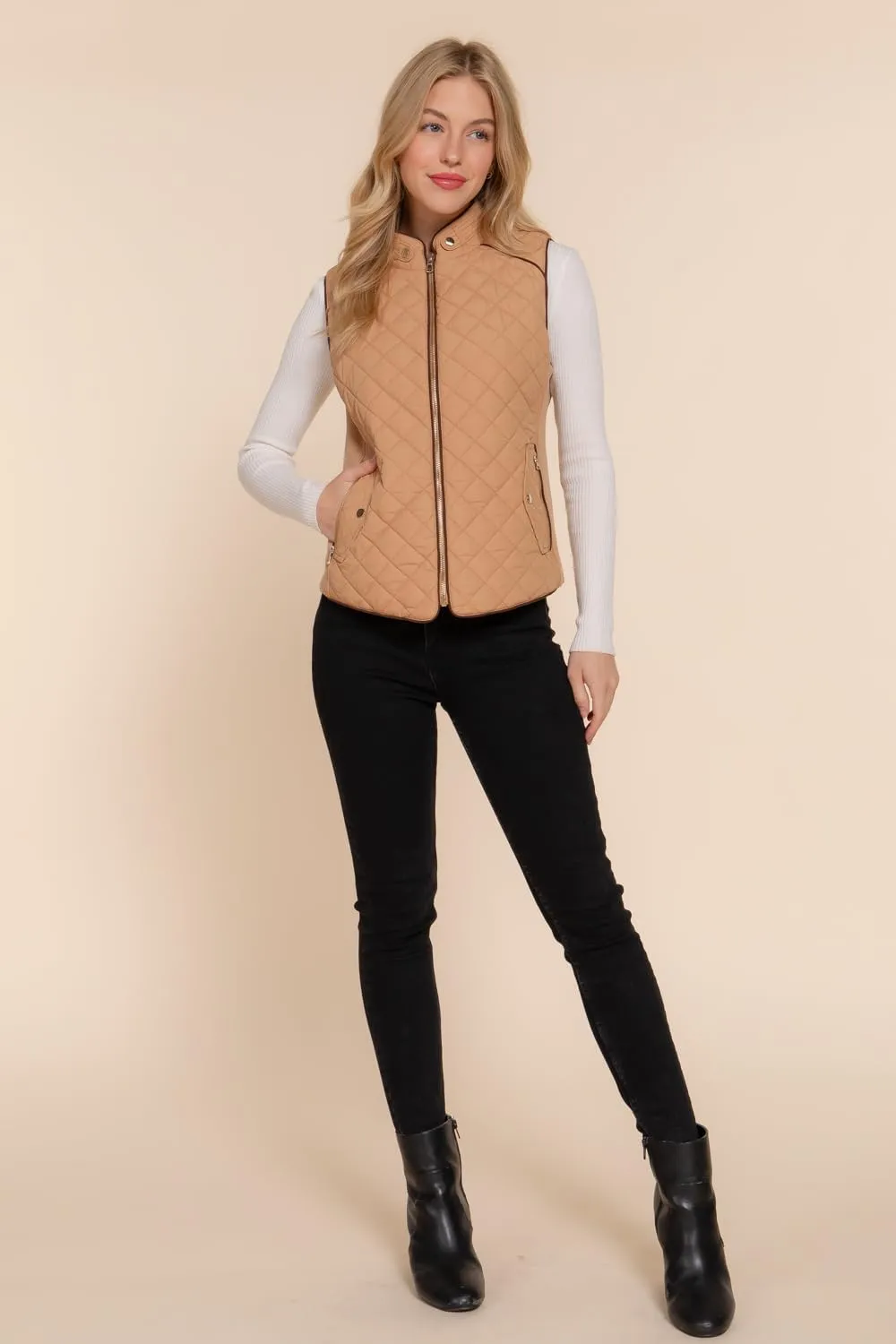 NE PEOPLE Womens Lightweight Quilted Padding Zip Up Vest Gilet(S-3XL)
