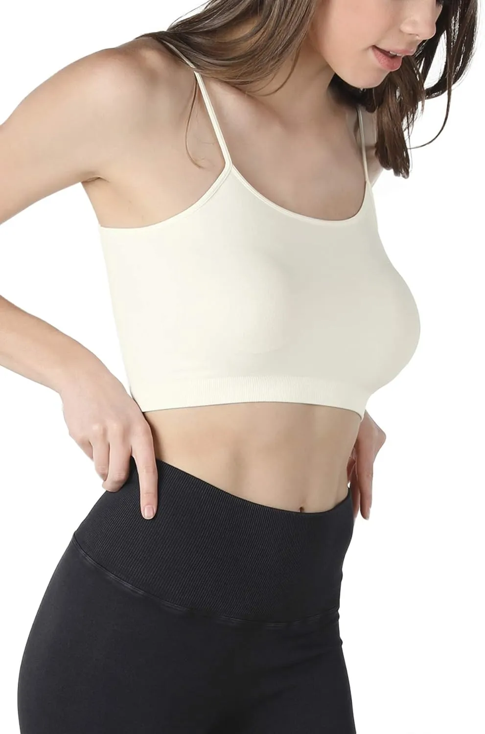 NIKIBIKI Women Seamless Classic Crop Top Bralette, Made in U.S.A, One Size