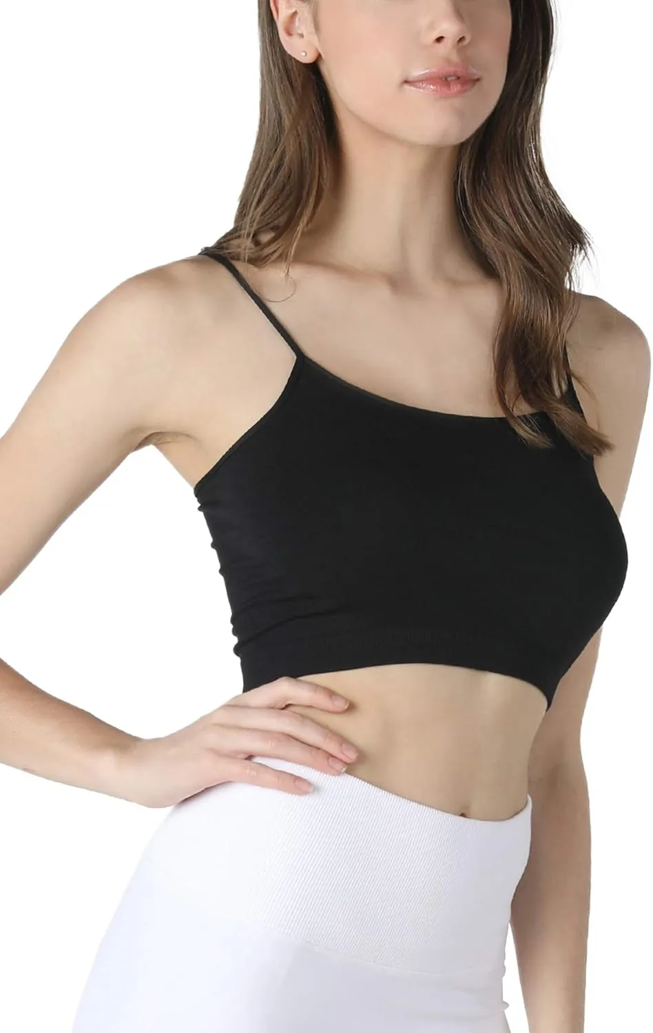 NIKIBIKI Women Seamless Classic Crop Top Bralette, Made in U.S.A, One Size