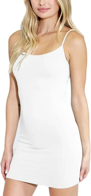 NIKIBIKI Women Seamless Classic Long Camisole, Made in U.S.A, One Size