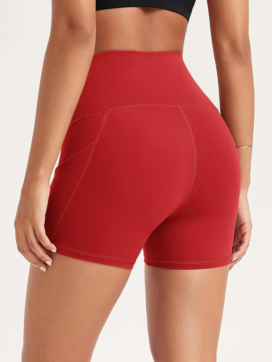 ODODOS Women's Tummy Control Biker Shorts 2.0 with Pockets High Waist Athletic Workout Yoga Shorts-5" / 8" / 10" Inseam