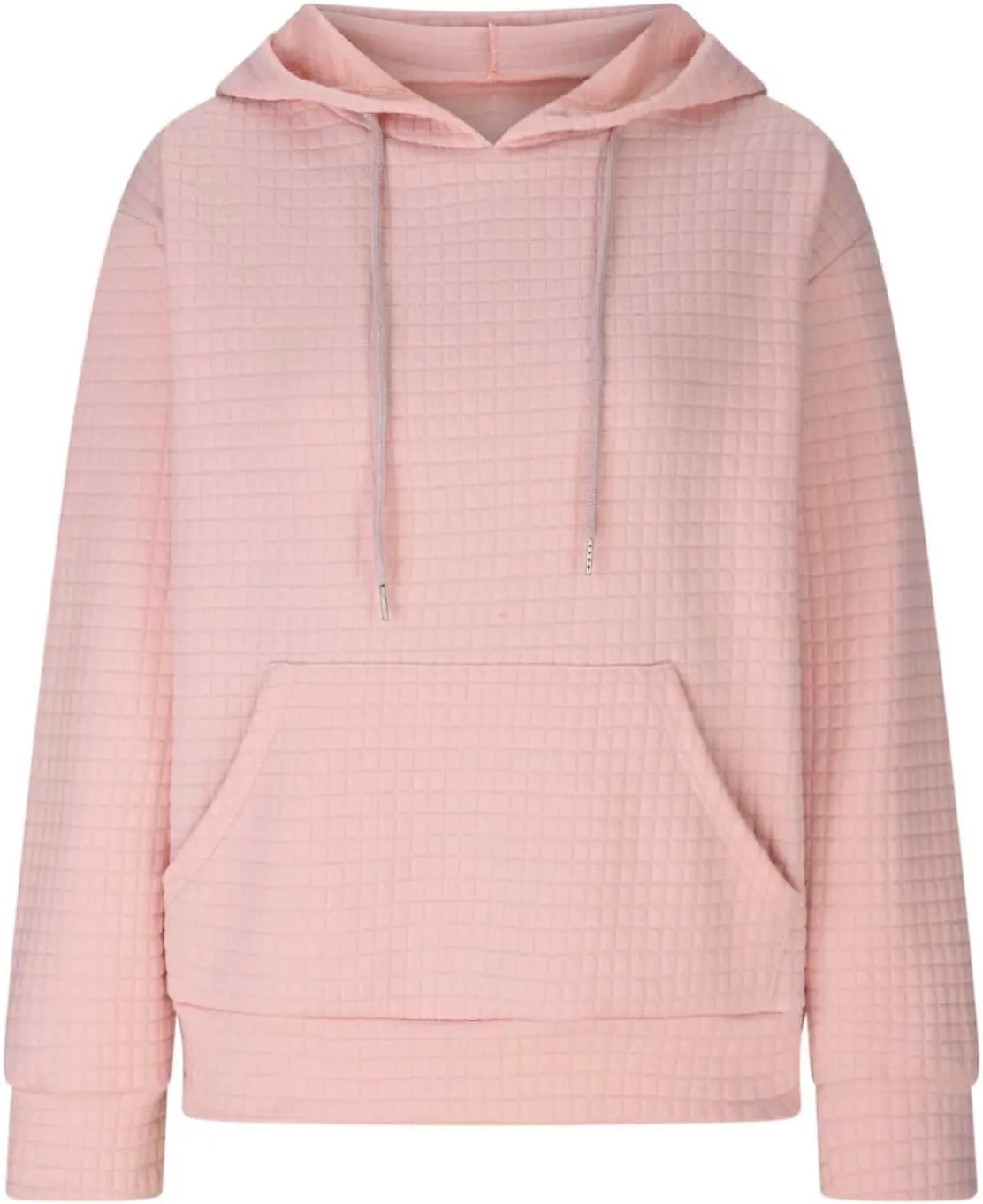 Oversized Hoodie for Women Plus Size Long Sleeve Waffle Sweatshirt Casual Loose Pullover Trendy Tops with Pocket