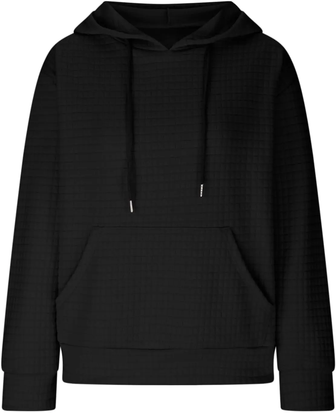Oversized Hoodie for Women Plus Size Long Sleeve Waffle Sweatshirt Casual Loose Pullover Trendy Tops with Pocket