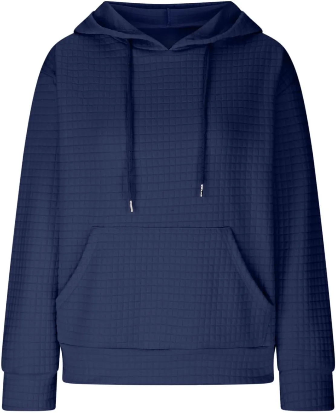 Oversized Hoodie for Women Plus Size Long Sleeve Waffle Sweatshirt Casual Loose Pullover Trendy Tops with Pocket