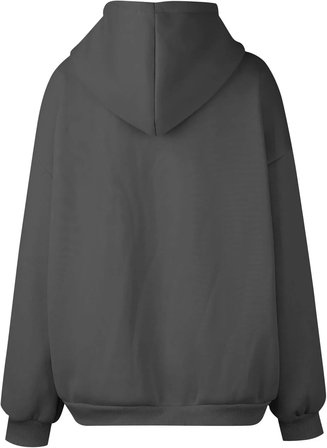 Oversized Sweatshirt for Women,Womens Casual Zip Up Hoodie Trendy Y2k Long Sleeve Jacket with Poickets