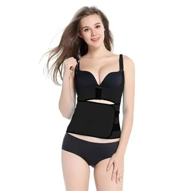 Postpartum Belt Waist Slimming Corset Maternity Double Control Waist Trainer Hot Sauna Shapewear Modeling Strap Underwear Women