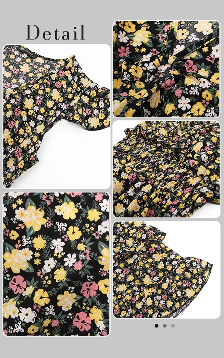 PRETTYGARDEN Womens Summer Mini Dresses Boho Floral Ruffle Cap Sleeve Tiered Dress Smocked Waist A Line Beach Short Sundress