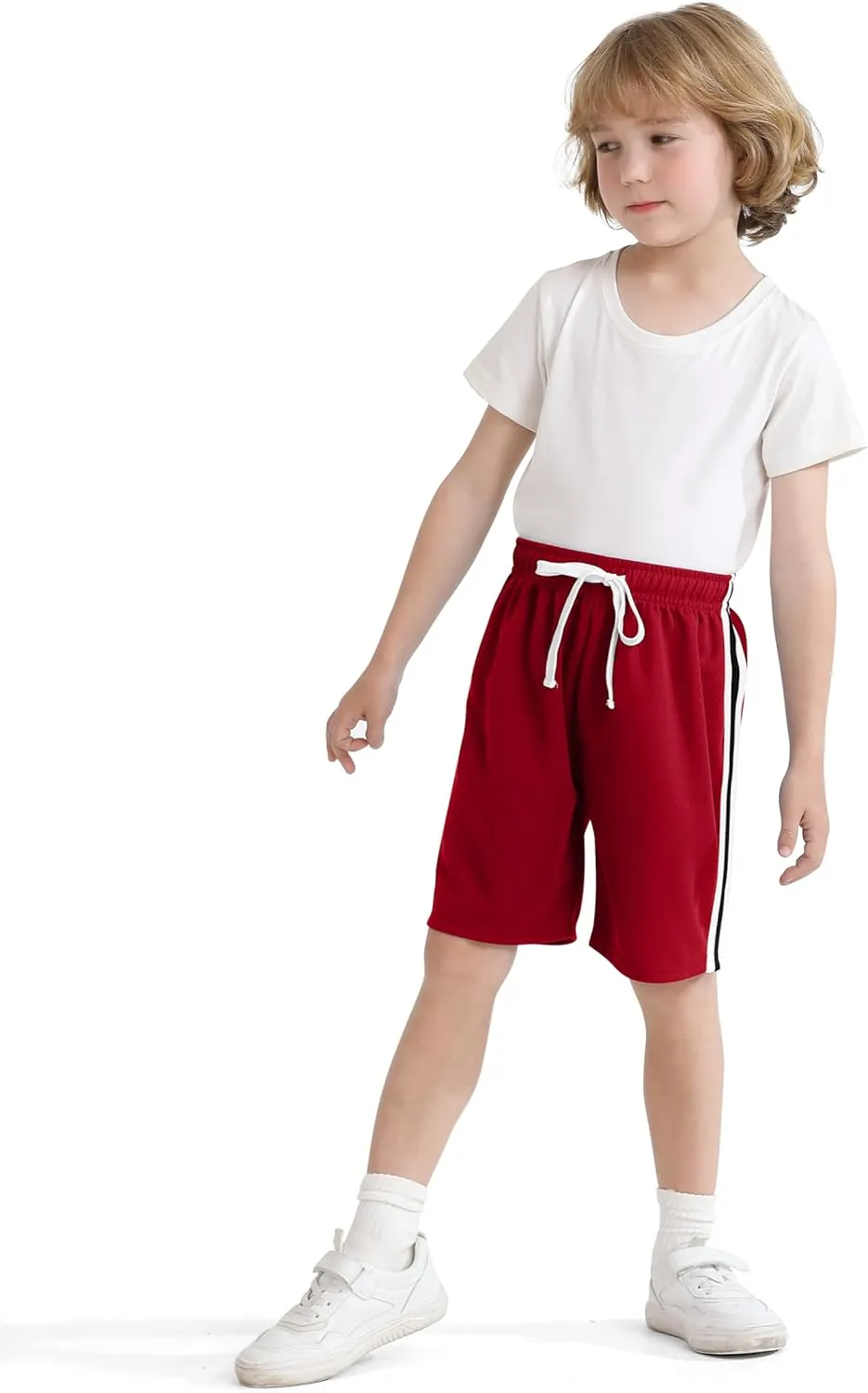Resinta 5 Pack Toddler Boys Shorts Boys Quick Dry Athletic Pull-On Shorts with Elastic Waist for Summer Playwear