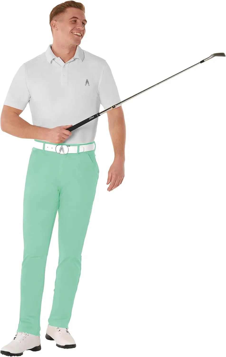 Royal & Awesome Pastel Golf Pants, Stretch Relaxed Fit Bottoms, Crazy Golf Pants for Men's, Funny and Bright Golfing Apparel