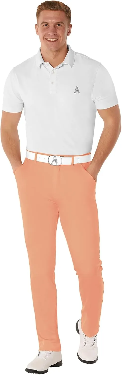 Royal & Awesome Pastel Golf Pants, Stretch Relaxed Fit Bottoms, Crazy Golf Pants for Men's, Funny and Bright Golfing Apparel