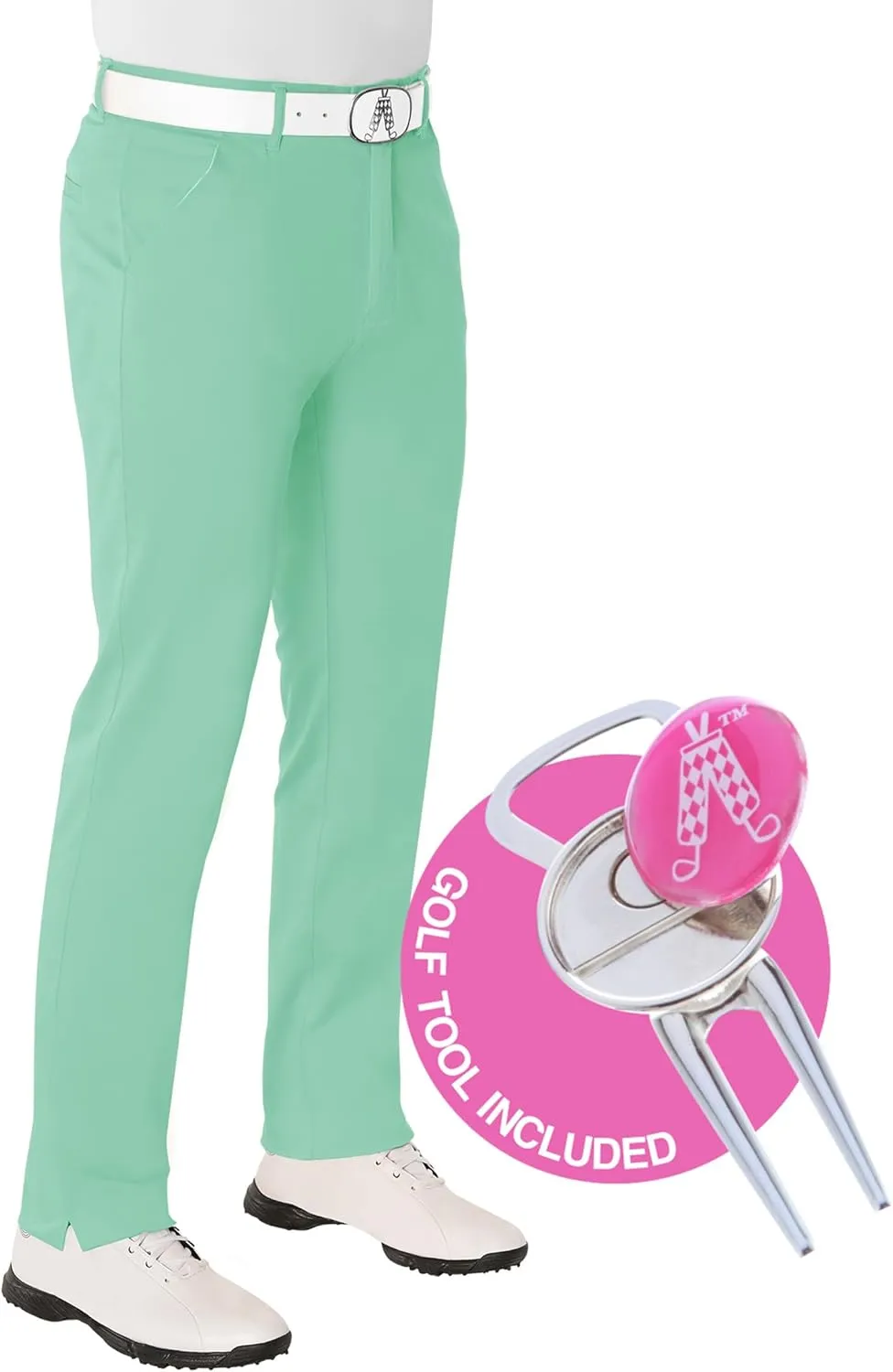 Royal & Awesome Pastel Golf Pants, Stretch Relaxed Fit Bottoms, Crazy Golf Pants for Men's, Funny and Bright Golfing Apparel
