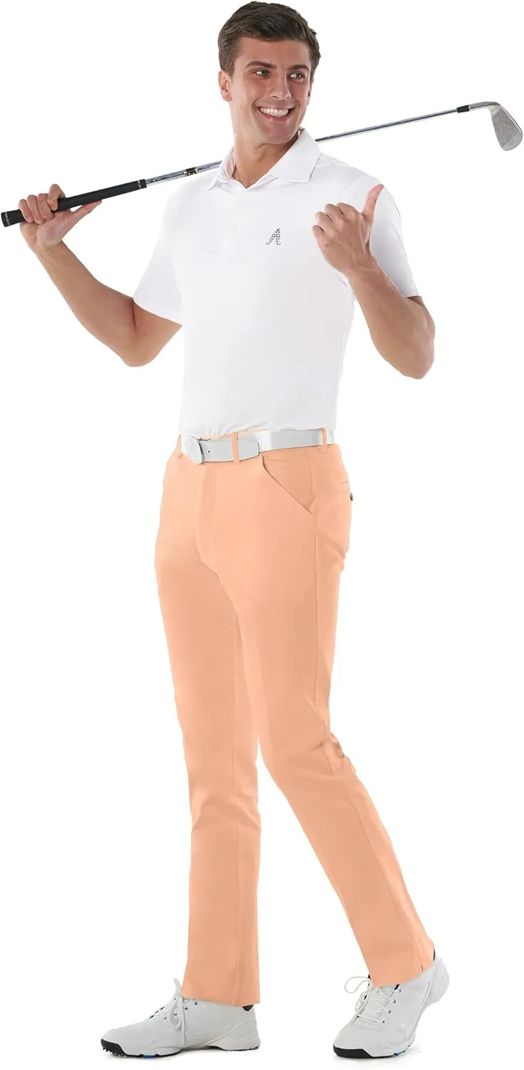 Royal & Awesome Pastel Golf Pants, Stretch Relaxed Fit Bottoms, Crazy Golf Pants for Men's, Funny and Bright Golfing Apparel