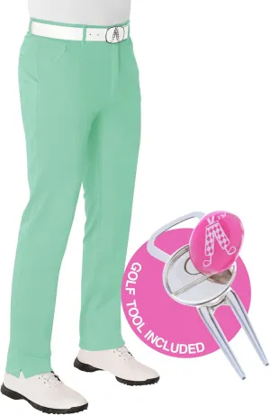 Royal & Awesome Pastel Golf Pants, Stretch Relaxed Fit Bottoms, Crazy Golf Pants for Men's, Funny and Bright Golfing Apparel